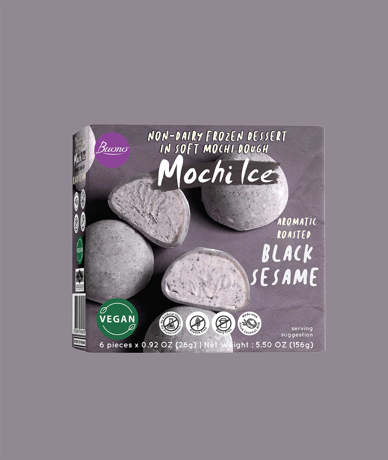 Black Sesame Mochi Ice – Nutty Japanese Frozen Dessert with Rich Sesame Flavor