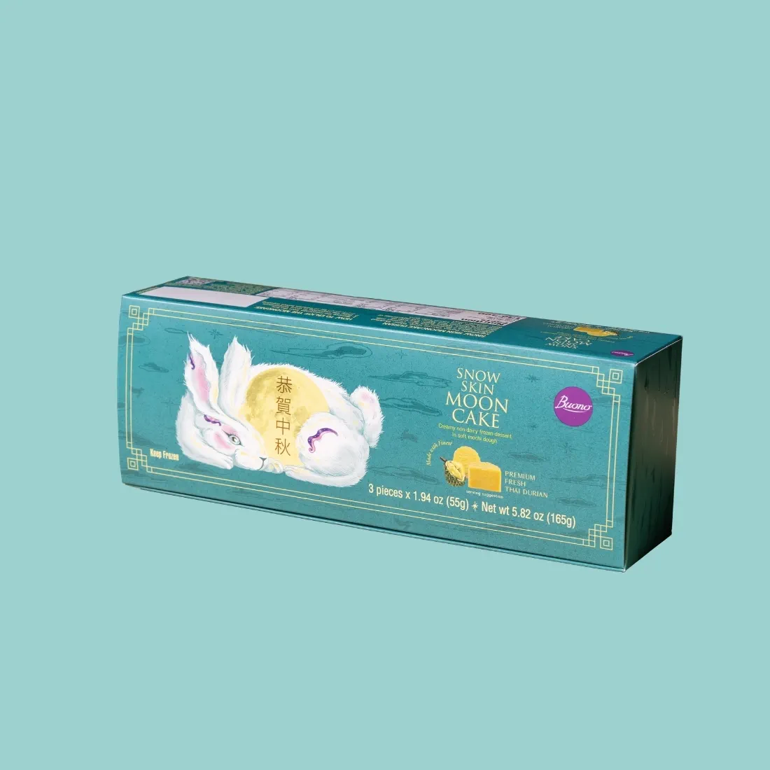 Snow Skin Fresh Durian Moon Cake - Buono