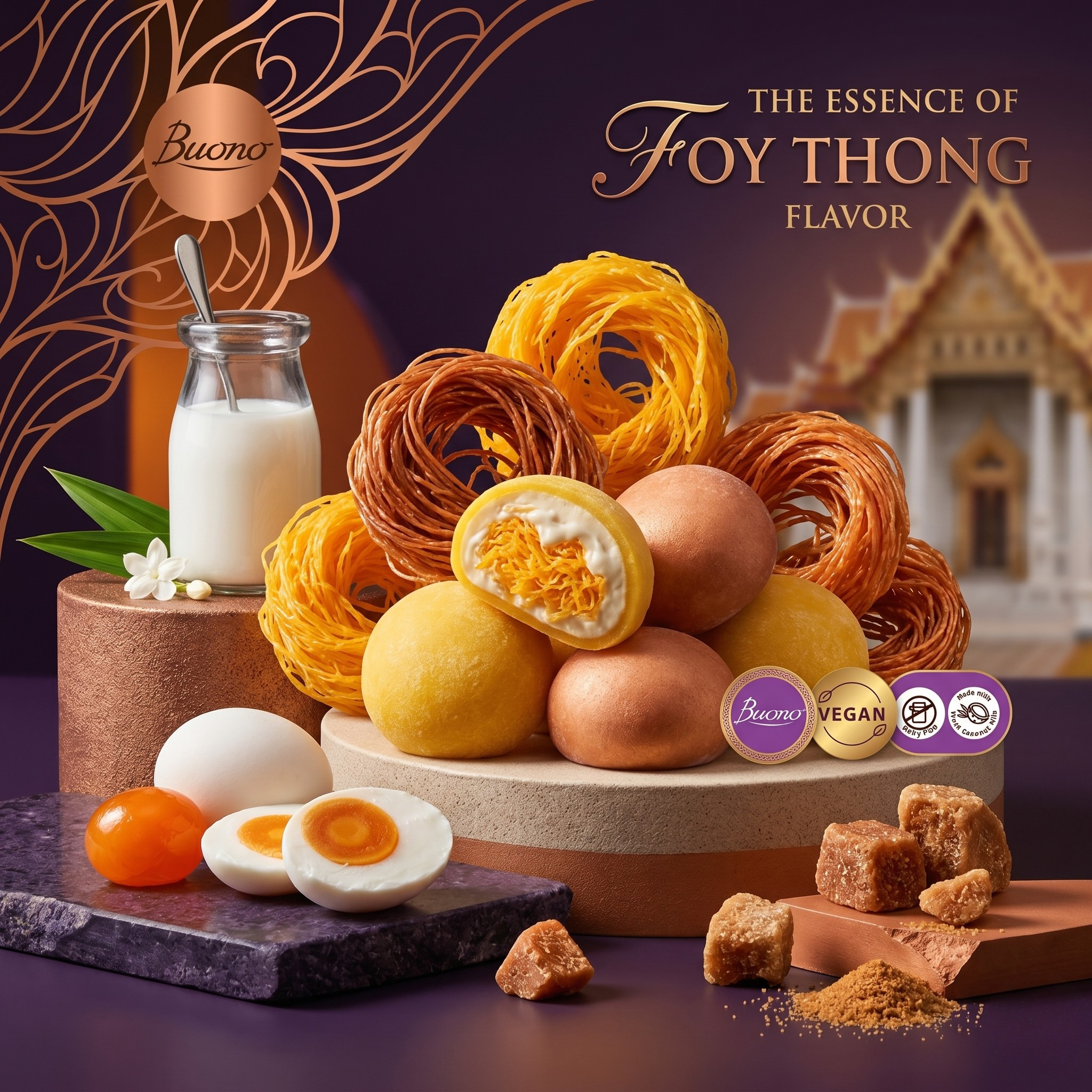 Golden salted egg mochi